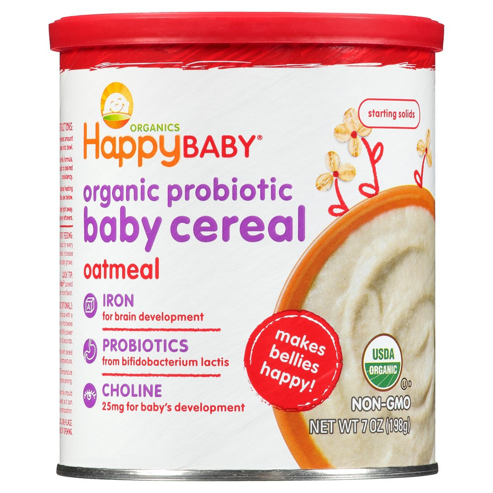Happy Baby Brown Rice Cereal
 UPC Happy Bellies Oatmeal Cereal