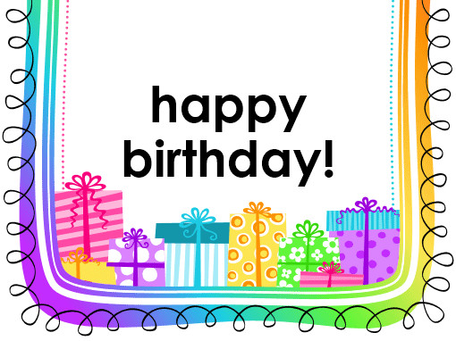 Happy Birthday Card Template
 Birthday card ts on white background half fold