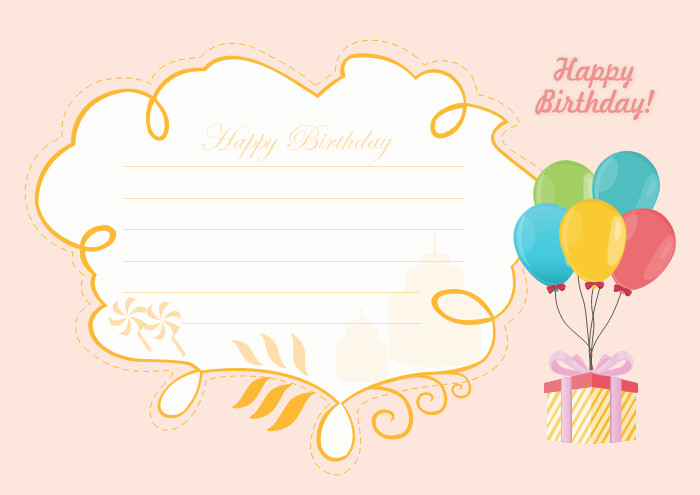 Happy Birthday Card Template
 Free Editable and Printable Birthday Card Templates