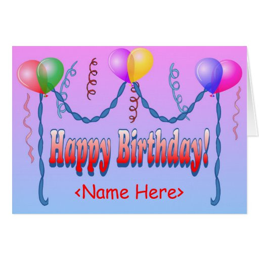 Happy Birthday Card Template
 Happy Birthday Template Card
