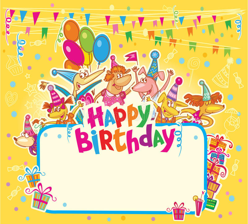 Happy Birthday Card Template
 Happy birthday card stock illustration Illustration of
