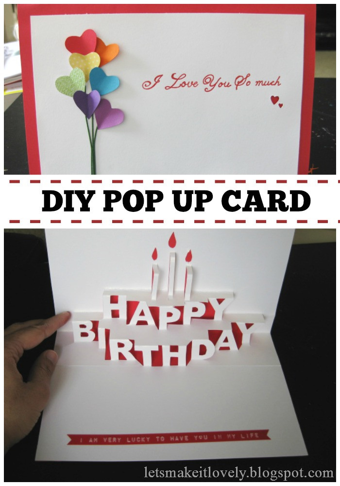 Happy Birthday Card Template
 Let s make it lovely Happy Birthday Pop Up Card