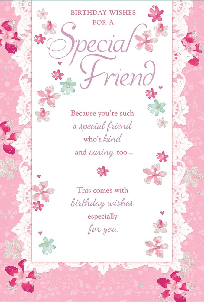 Happy Birthday Cards For A Friend
 Special Friend Birthday Card Bright Pink Flowers