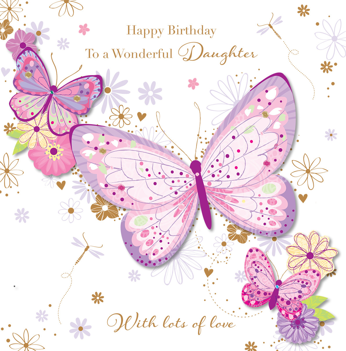 Happy Birthday Cards For Daughter
 Wonderful Daughter Happy Birthday Greeting Card By Talking