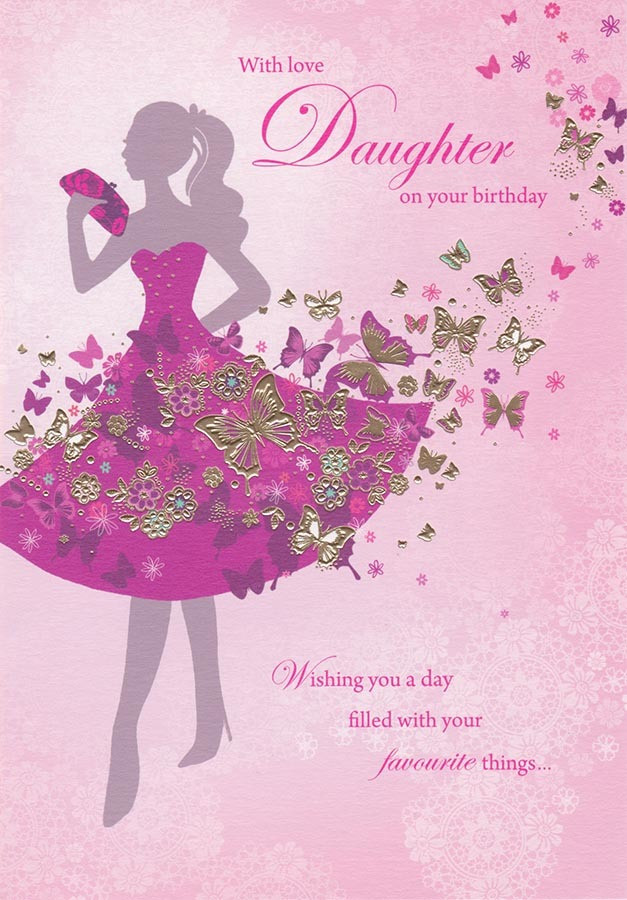 Happy Birthday Cards For Daughter
 Daughter Birthday Card Silhouette Sara Miller CardSpark