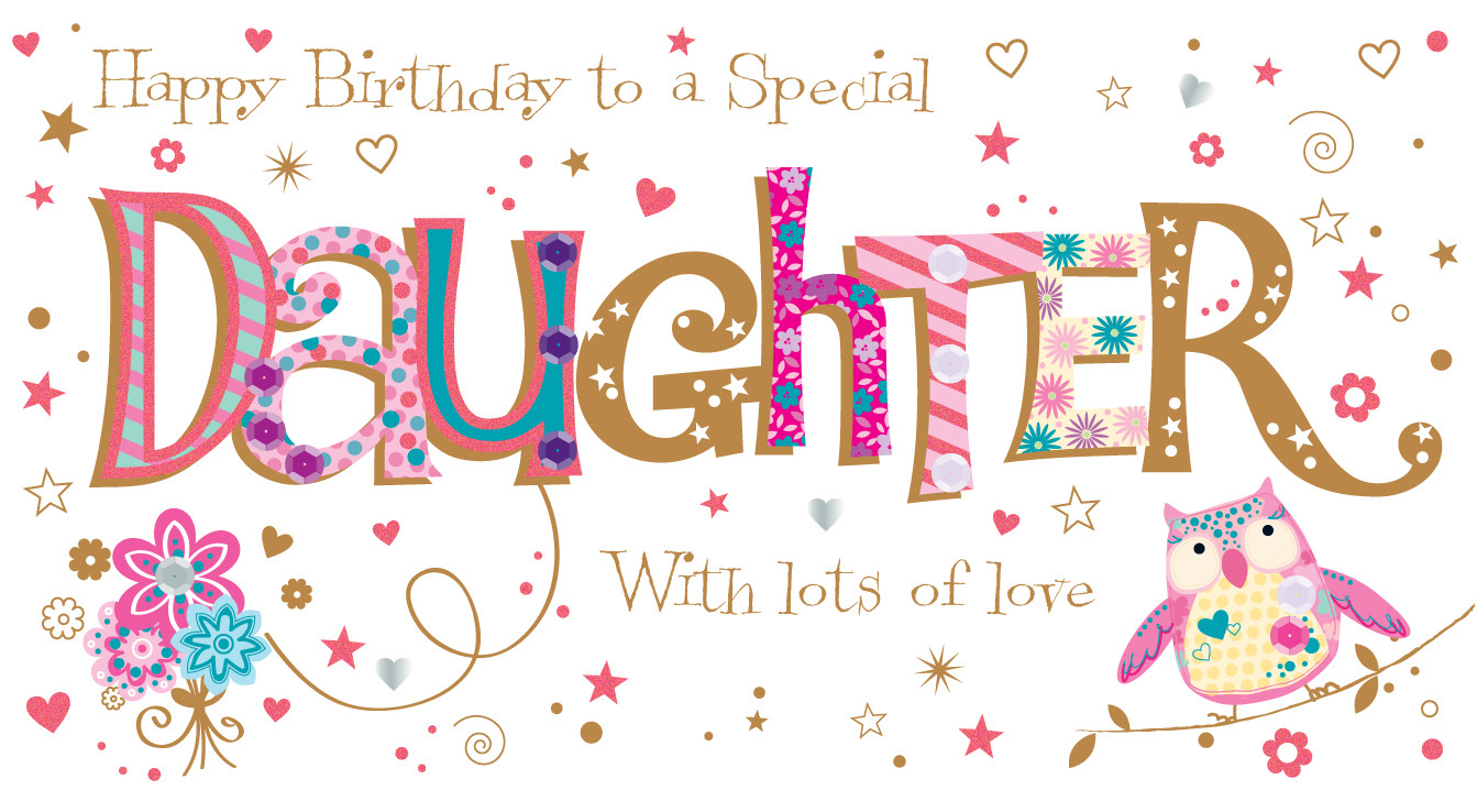 Happy Birthday Cards For Daughter
 Daughter Birthday Handmade Embellished Greeting Card