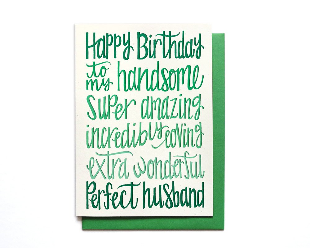 Happy Birthday Cards For Husband
 Husband Birthday Card Happy Birthday to my Handsome