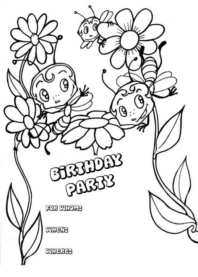 Happy Birthday Coloring Pages For Kids
 Free Printable Happy Birthday Coloring Pages For Kids