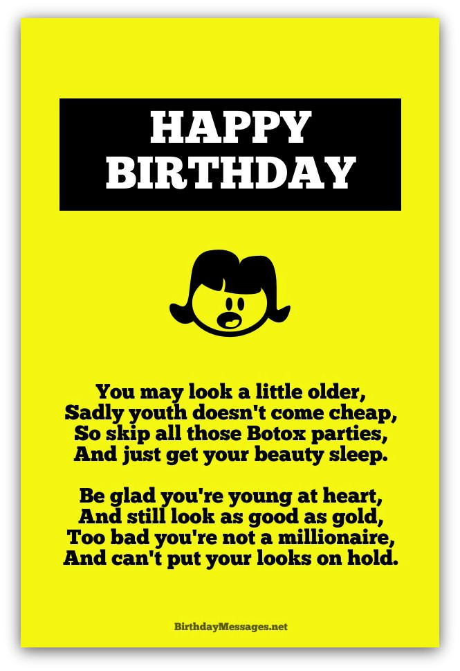 Happy Birthday Funny Poem
 Funny Birthday Poems Funny Birthday Messages