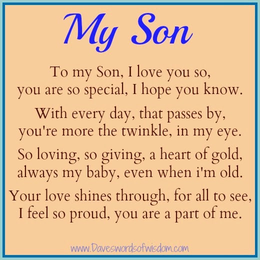 Happy Birthday My Son Quote
 Dear Son Quotes QuotesGram