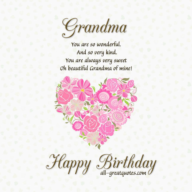 Happy Birthday Quotes For Grandma
 Grandma Happy Birthday s and for