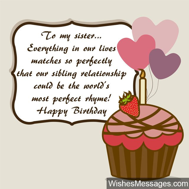 Happy Birthday Quotes For My Sister
 Birthday Wishes for Sister Quotes and Messages