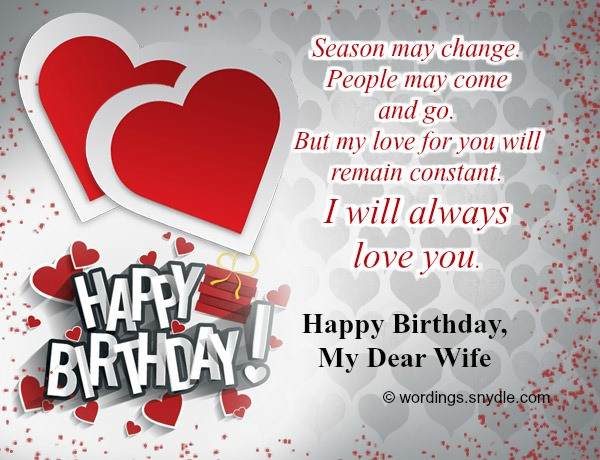 Happy Birthday Quotes For My Wife
 Birthday Wishes And Messages for Wife Wordings and Messages