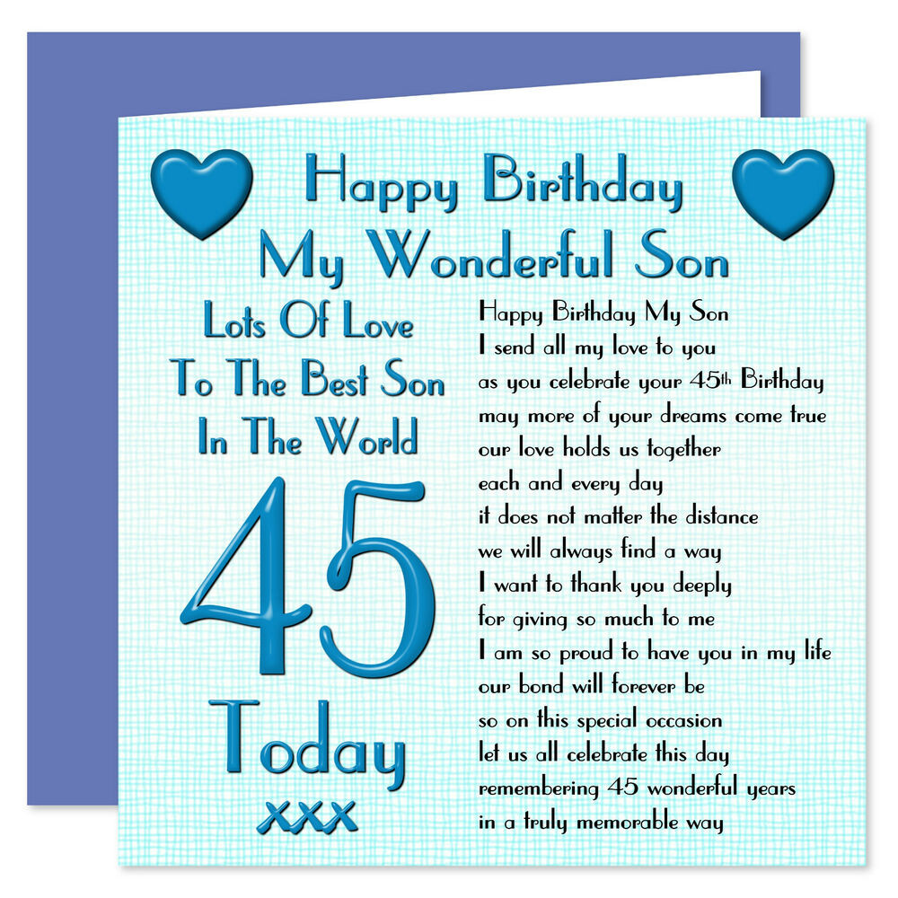 Happy Birthday Son Cards
 My Wonderful Son Lots Love Happy Birthday Card Age