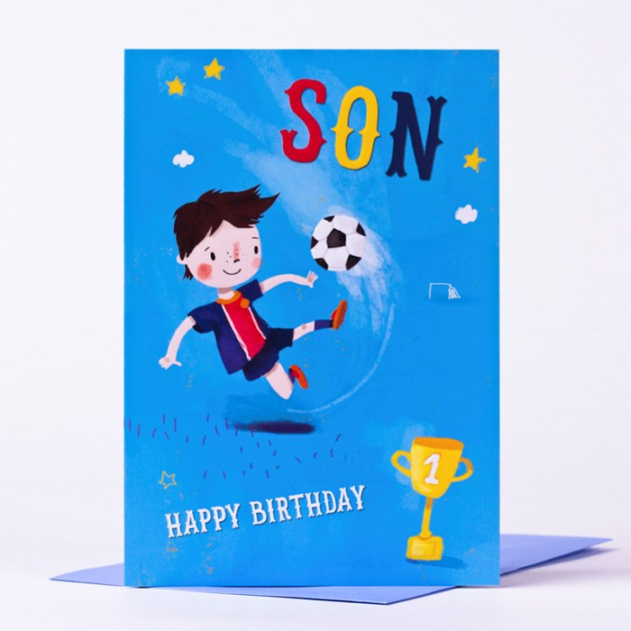 Happy Birthday Son Cards
 Birthday Card Happy Birthday Son Football Character