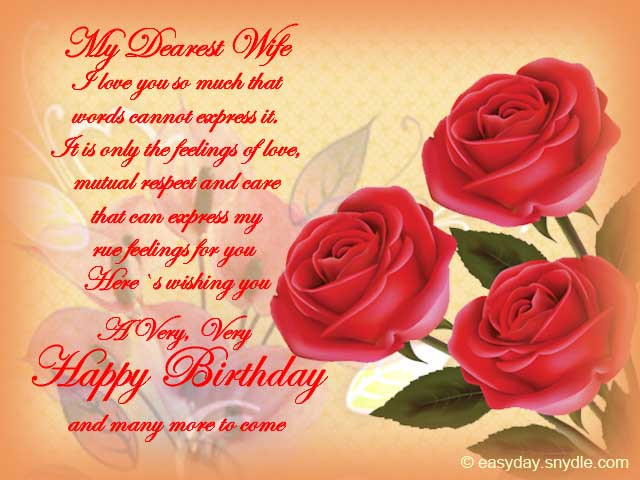 Happy Birthday Wife Quote
 Birthday Wishes for Wife Easyday