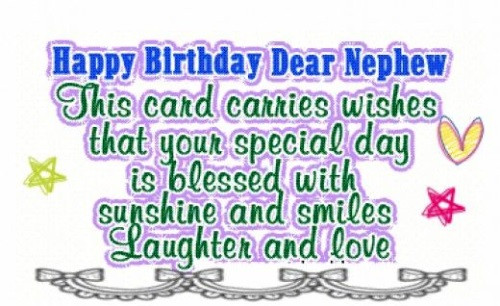 Happy Birthday Wishes To My Nephew
 70 Birthday Wishes and Messages for Nephew