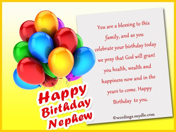 Happy Birthday Wishes To My Nephew
 Nephew Birthday Messages Happy Birthday Wishes for Nephew