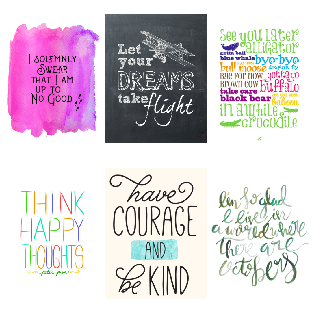 Happy Quotes For Kids
 Nursery Decor Series 48 Free Printable Quotes for Kids