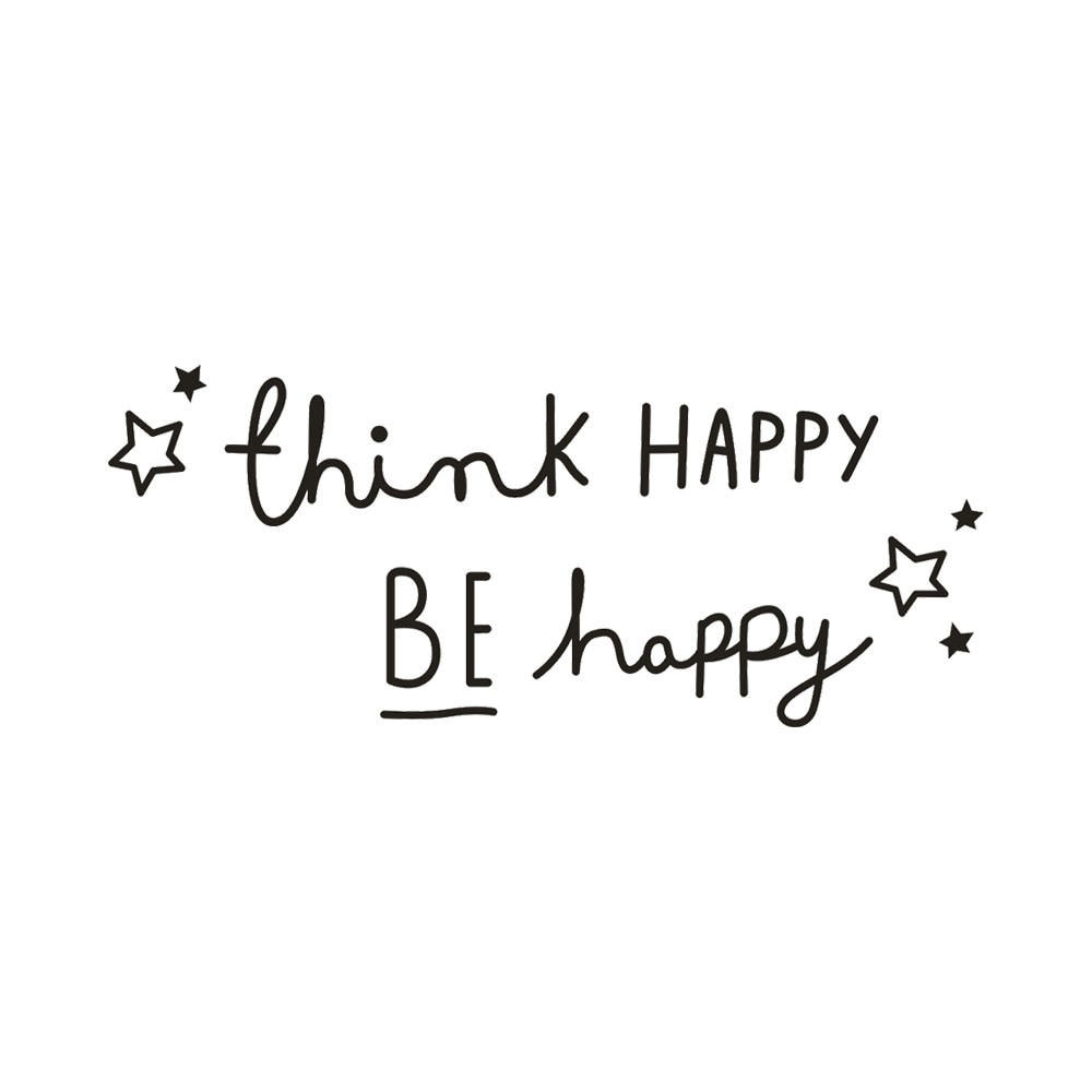 Happy Quotes For Kids
 Aliexpress Buy Think Happy Be Happy Quotes Wall