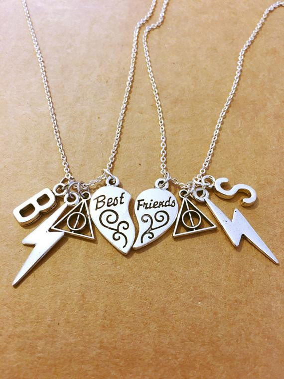 Harry Potter Friendship Necklace
 Items similar to Two Harry Potter best friend necklaces on