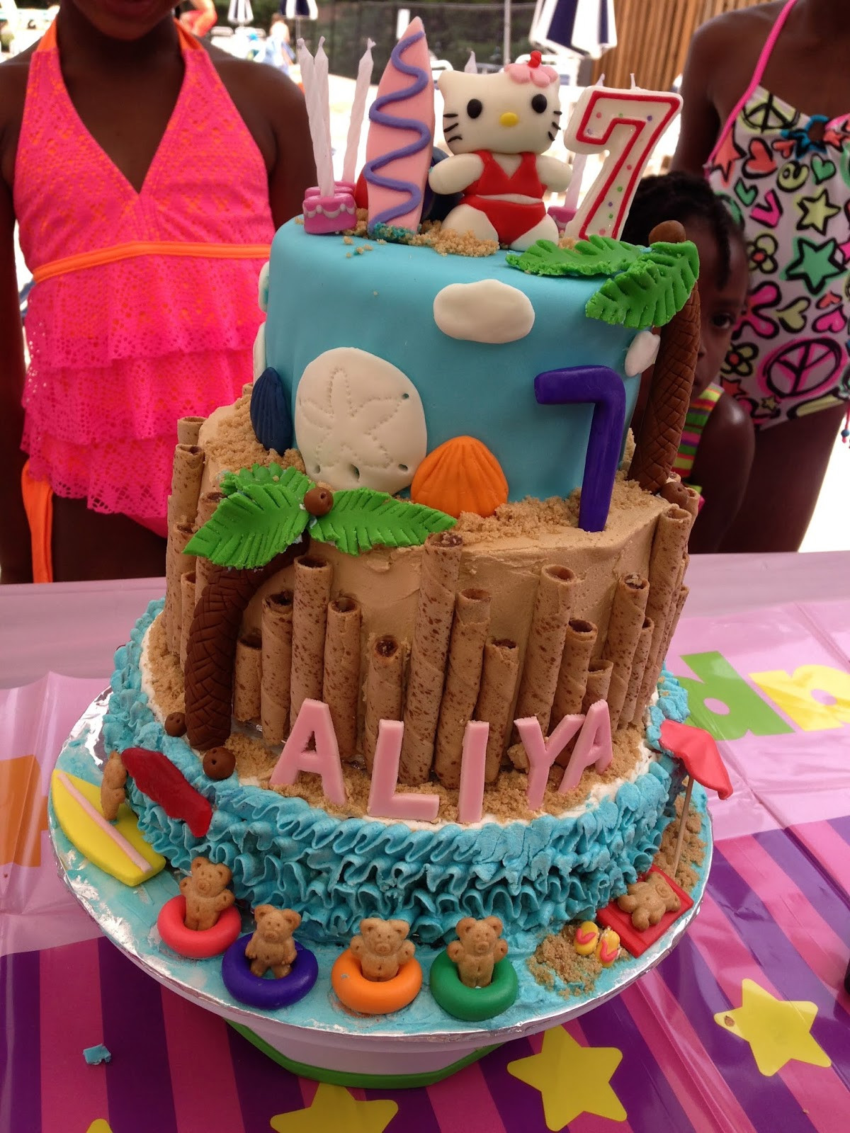 Hawaiian Birthday Cakes
 Joyce Gourmet Hello Kitty Luau Birthday Cake