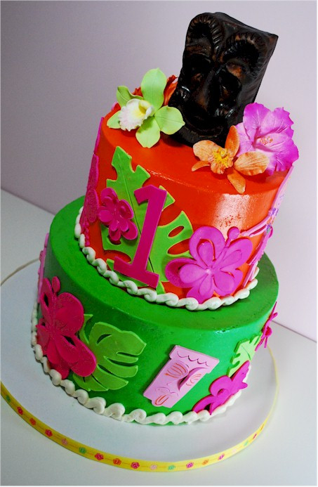 Hawaiian Birthday Cakes
 Cup a Dee Cakes Blog Hawaiian Luau Birthday Cake