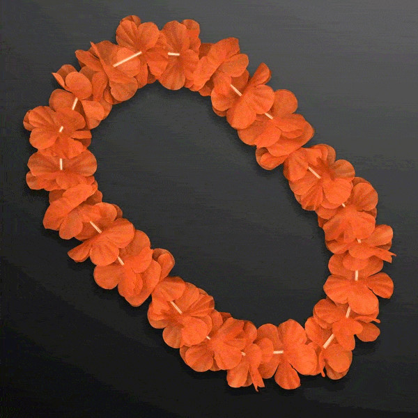Hawaiian Flower Necklace
 Hawaiian Flower Lei Necklace Orange