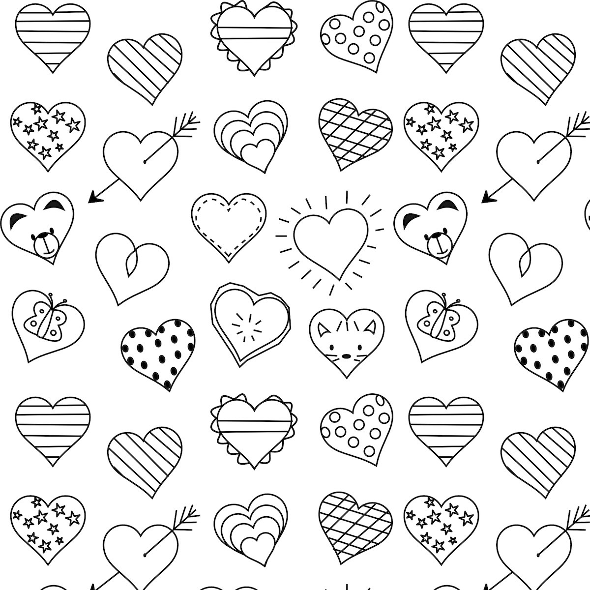 Heart Coloring Pages Printable
 Free printable heart coloring page ausdruckbare
