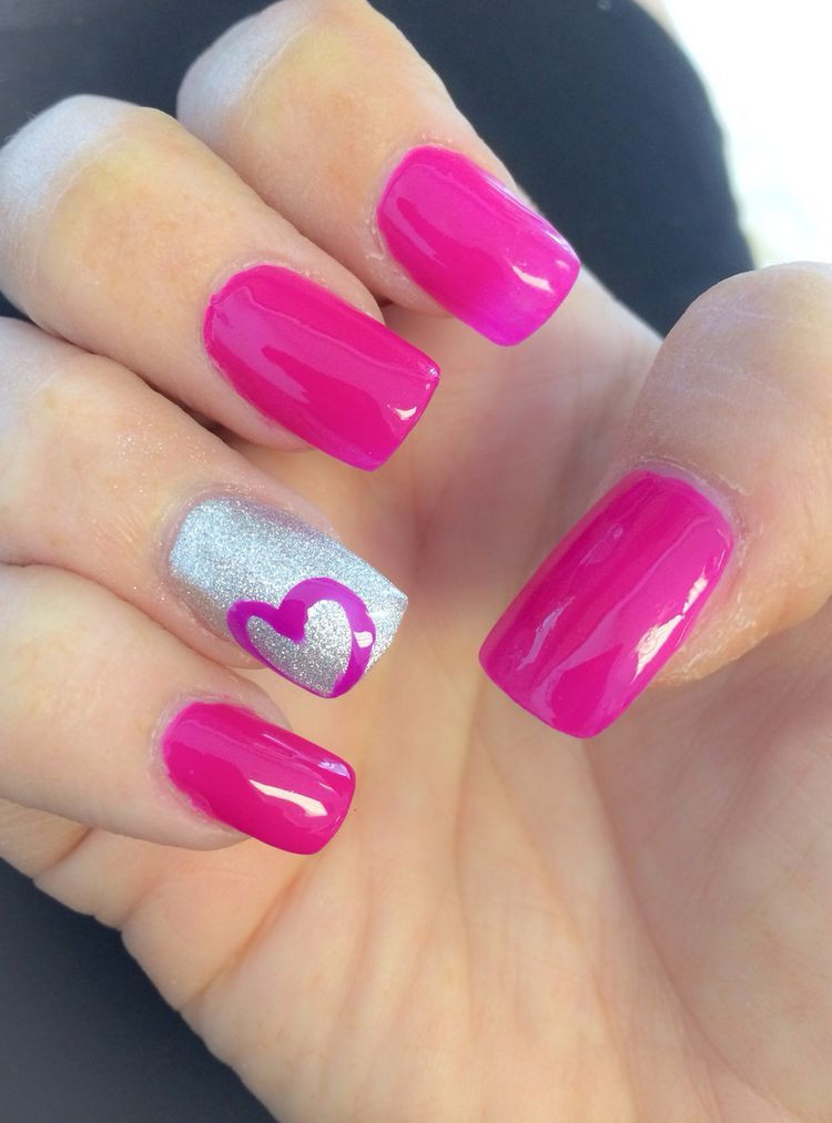 Heart Nail Designs For Short Nails
 Pin by Stephanie Sadler on ️nails in 2019