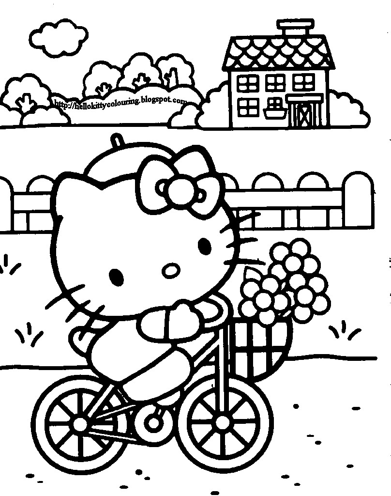 Hello Kids Coloring Page
 HELLO KITTY COLORING PAGES