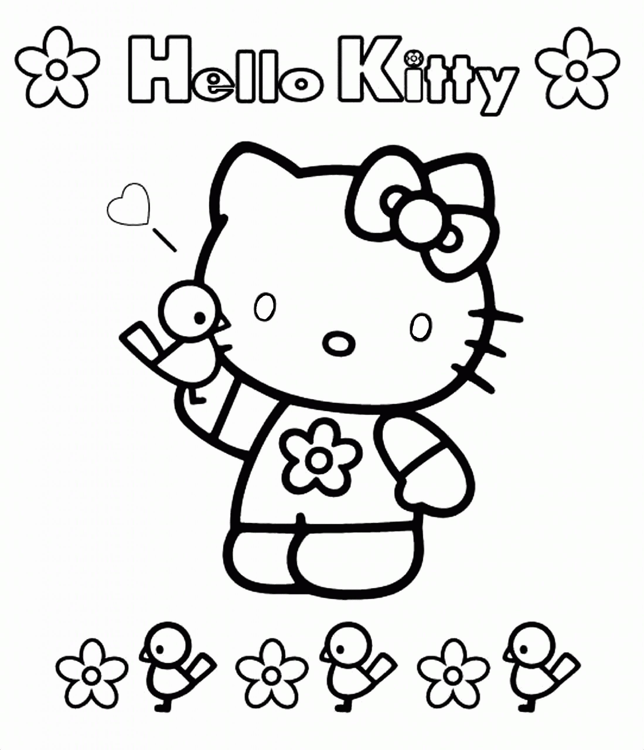 Hello Kids Coloring Page
 Ausmalbilder für Kinder Malvorlagen und malbuch • Kitty