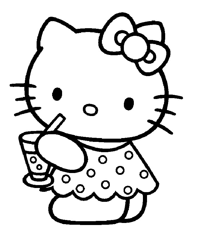 Hello Kids Coloring Page
 Hello kitty for kids Hello Kitty Kids Coloring Pages