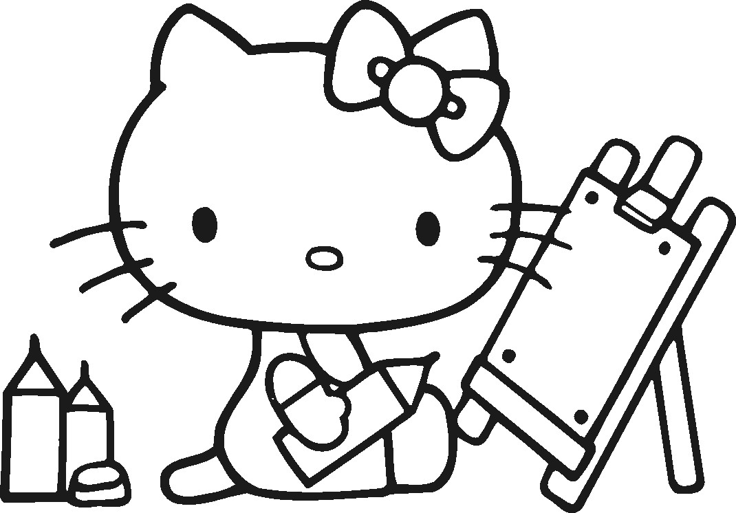 Hello Kids Coloring Page
 hello kitty coloring pages