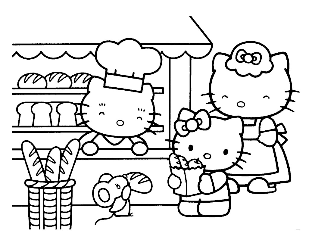 Hello Kids Coloring Page
 Printable Hello Kitty Coloring Pages For Kids