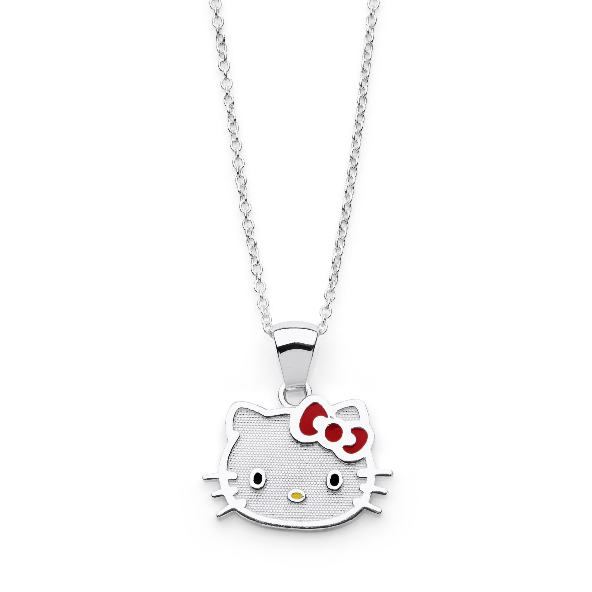 Hello Kitty Necklace
 Hello Kitty 18 in Sterling Silver Necklace Sears