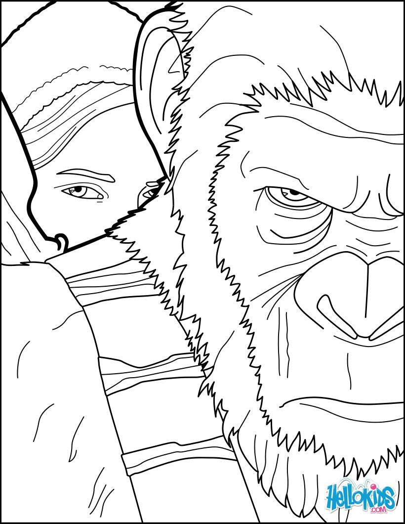 Hellokids Coloring Pages
 Coloring page from the new movie War of the Planet of the
