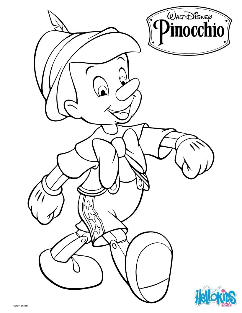 Hellokids Coloring Pages
 Pinocchio coloring pages Hellokids