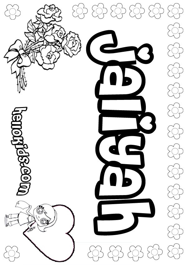 Hellokids Com Coloring Pages
 girls name coloring pages Jaliyah girly name to color