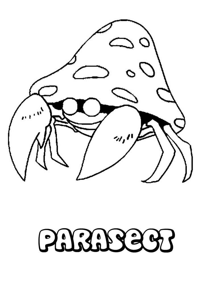Hellokids.Com Coloring Pages
 Parasect Pokemon coloring page More Bug Pokemon coloring