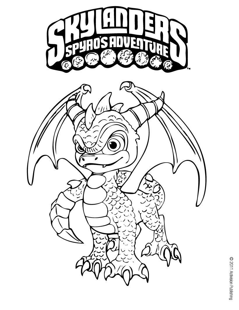 Hellokids Com Coloring Pages
 Spyro coloring page More Skylanders coloring sheets on