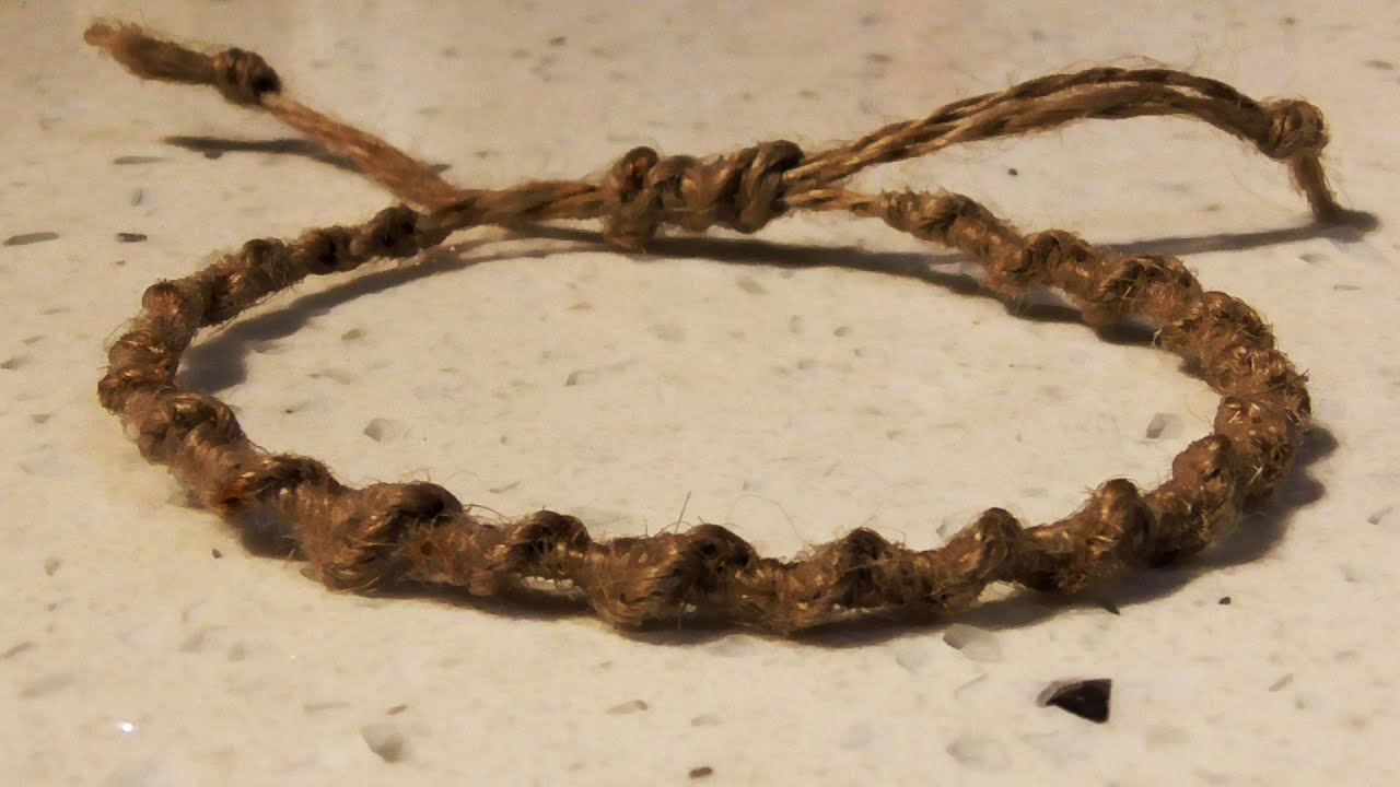 Hemp Bracelet Knots
 Retro Macrame Spiral Hemp Bracelet With Adjustable Tie f