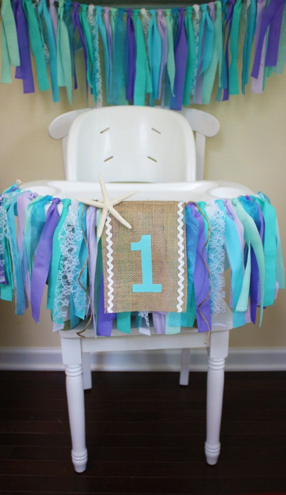High Chair Decorations 1st Birthday
 Under the Sea Highchair Banner Mermaid Party 1st