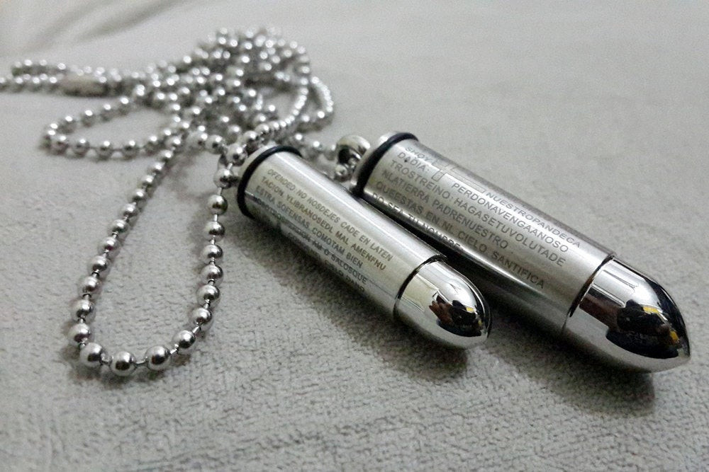 His And Hers Bullet Necklaces
 Engraved Matching Bullets His and Hers Couples by