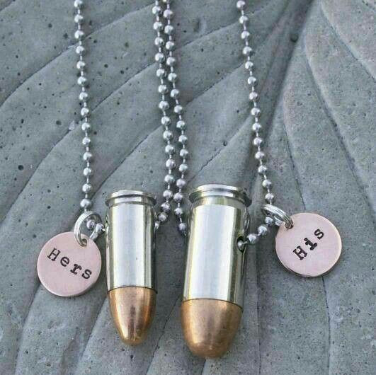 His And Hers Bullet Necklaces
 Hers n His