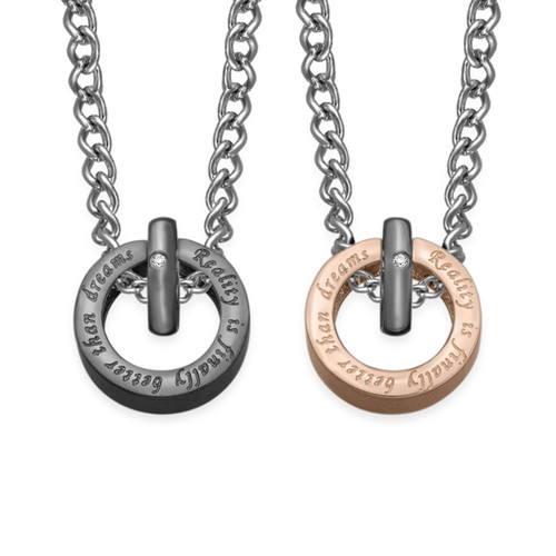 His Hers Necklace Set
 Circle Shaped His And Hers Necklaces