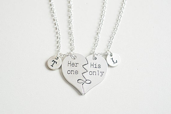 His Hers Necklace Set
 His and her t Couples necklace set his hers necklaces