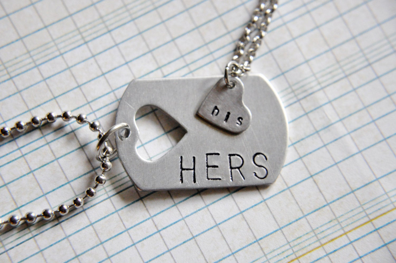 His Hers Necklace Set
 His and Hers Necklaces Couples Necklace Set Gifts for