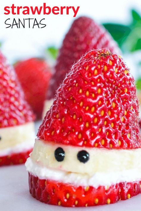 Holiday Party Food Ideas Kids
 Healthy Strawberry Santas Receta