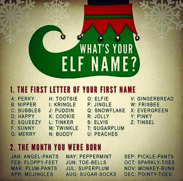 Holiday Party Name Ideas
 A little fun what s YOUR Elf Name